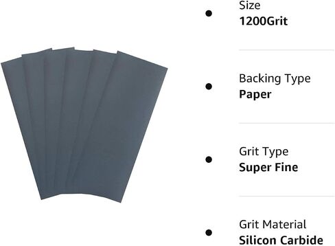 LotFancy Sandpaper, 45PCS, 80 to 3000 Grit Sand Paper Assortment, 9 x 3.6 Silicon Carbide Dry Wet Sanding Sheet, for Wood Furniture, Metal Sanding, Automotive Polishing, Wood Turning Finishing in Saudi Arabia