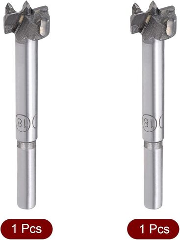 uxcell Forstner Wood Boring Drill Bits Set 17mm Dia. & 18mm Dia. Hole Saw Carbide Tip Cutting for Hinge Plywood MDF CNC Tool in Saudi Arabia