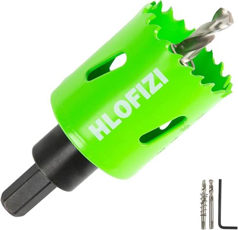 HLOFIZI 1-5/8 Inch Hole Saw Bit Bi-Metal for Wood Metal Plastic with Arbor, 1.5 Inch Depth in Saudi Arabia