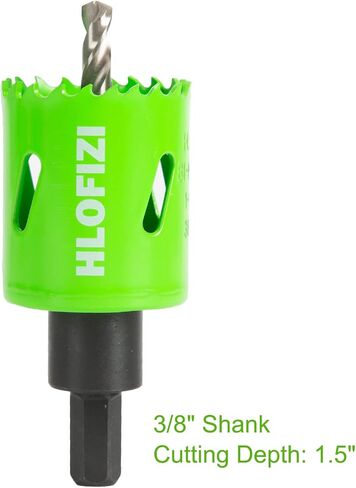 HLOFIZI 1-5/8 Inch Hole Saw Bit Bi-Metal for Wood Metal Plastic with Arbor, 1.5 Inch Depth in Saudi Arabia
