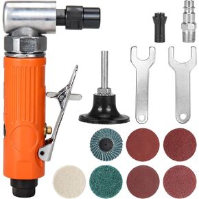 BAIWEN 1/4" Right Angle Air Die Grinder - 90 Degree Heavy Duty 20,000 RPM Compressed Sander Polisher Tool for Contour Grinding, Polishing, Milling, Cutting