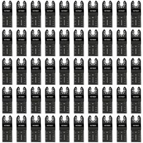 50 حزمة من شفرات منشار التذبذب BI-Metal Universal Metal / Wood/Iron Nails سريعة الفك متعدد الأدوات، تناسب Dewalt, Porter Cable Rockwell ,Makita, Black & Decker، بوش حرفية، متعددة in Saudi Arabia