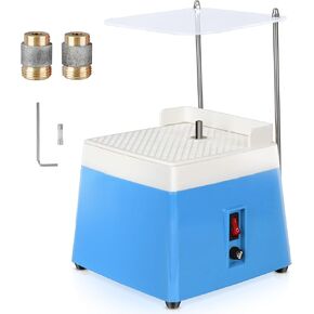 Lifancy Stained Glass Grinder, Portable Glass Grinder with 5/8" + 1" Replaceable Diamond Grinder Bit + Acrylic Bezel (110 V, 65 W,Red)