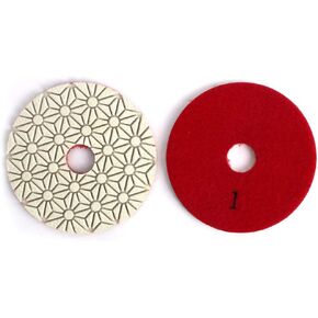 Z-LION 4" Inch Wet 3 Step Diamond Polishing Pad Abrasive Disc for Granit Marble Concrete Flexible Grinding in Saudi Arabia