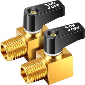 Tondiamo Air Compressor Valve, Mini Metal Ball Type Air Tank Drain Valve Brass, 1/4 Inch NPT Male x NPT Female for Air Compressor Part(2 Pieces) in Saudi Arabia