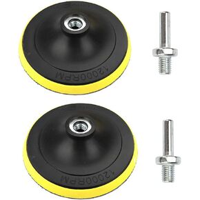 SI FANG 2 Pack 3 Inch Hook and Loop Sanding Pads with M10 Thread Hex Drill Adapter, Sanding Discs Backing Pad Rubber Backing Plates for Angle Grinder, Drill Buffer Polisher Attachment (12000RPM) in Saudi Arabia