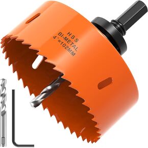 XDOVET Bi-Metal Hole Saw Kit, 10 PC General Purpose 3/4" to 2-1/2" Set with Case. Used for Precise Drilling On Metal, Wood, Plastic, and Doors. Durable High-Speed Steel