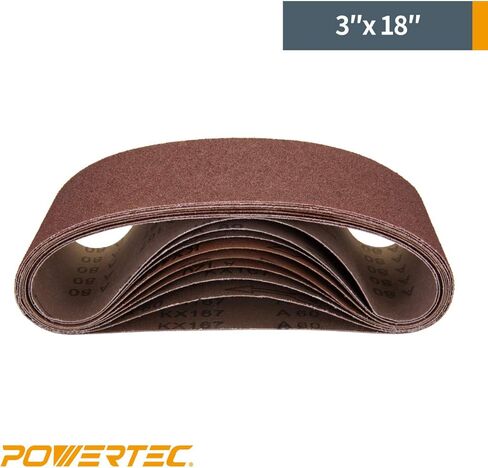أحزمة صنفرة POWERTEC 110530V 6 × 48 بوصة 80 حبيبة A/O، 10 قطع in Kuwait