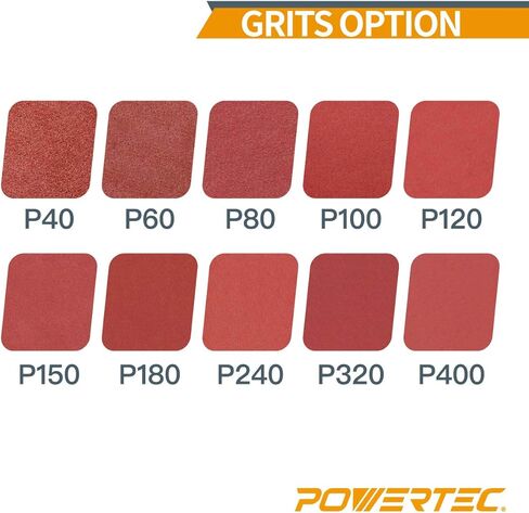 أحزمة صنفرة POWERTEC 110620 مقاس 4 × 36 بوصة | حزام صنفرة بحزام من أكسيد الألومنيوم بحبيبات 40 | ورق صنفرة لآلة صنفرة الحزام والأقراص - 10 عبوات in Kuwait
