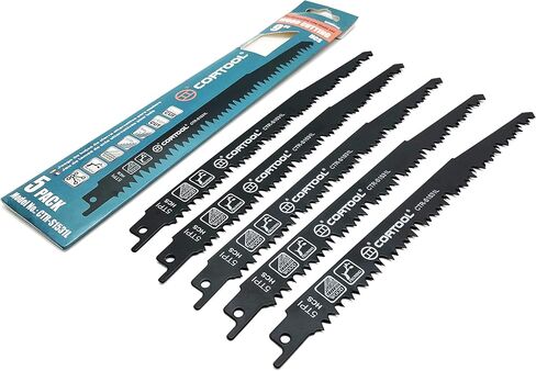 شفرات المنشار الترددية لتقليم الخشب 5TPI Sawzall شفرات التقليم 9 بوصة شفرات قطع الخشب للمناشير الترددية/Sawzall/مناشير Sabre - 5 عبوات in Kuwait