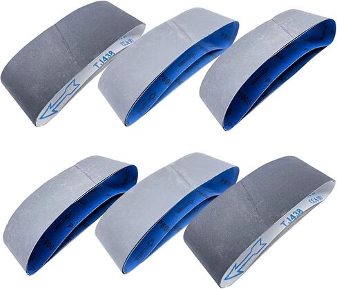3 X 21 Inch Sanding Belts,36 Grit Extra Coarse Silicon Carbide Abrasive Sandpapder for 3x21 Belt Sander, 10-Pack in Kuwait