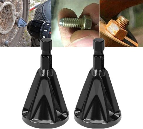 أداة الشطب الخارجية لإزالة الأزيز HSS لقمة المثقاب، وإزالة أدوات إصلاح الأزيز، وإزالة لقمة الثقب المعدنية الخارجية، أداة إزالة الأزيز ذات الساق السداسية المعدنية الخارجية (أسود 2 قطعة) in Kuwait