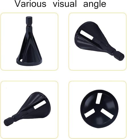 أداة الشطب الخارجية لإزالة الأزيز HSS لقمة المثقاب، وإزالة أدوات إصلاح الأزيز، وإزالة لقمة الثقب المعدنية الخارجية، أداة إزالة الأزيز ذات الساق السداسية المعدنية الخارجية (أسود 2 قطعة) in Kuwait