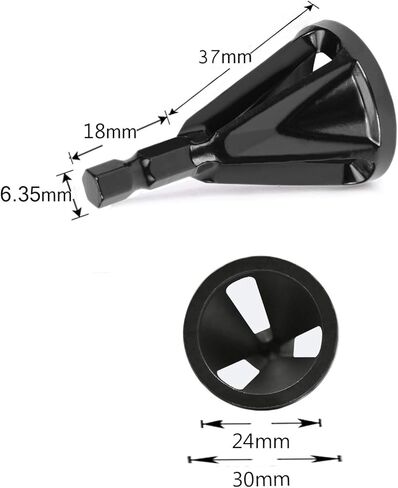 أداة الشطب الخارجية لإزالة الأزيز HSS لقمة المثقاب، وإزالة أدوات إصلاح الأزيز، وإزالة لقمة الثقب المعدنية الخارجية، أداة إزالة الأزيز ذات الساق السداسية المعدنية الخارجية (أسود 2 قطعة) in Kuwait