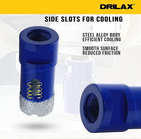 1 inch Diamond Hole Saw Heavy Duty Masonry Drill Bit for Concrete, Granite, Quartz, Porcelain, Ceramic, Tile, Brick, Cinder Blocks 5/8"-11 Thread Connection for Angle Grinders in Saudi Arabia