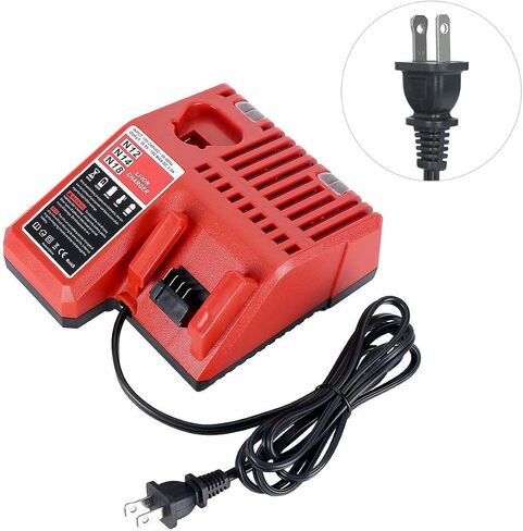 M18 & M12 Rapid Charger Replacement for Milwaukee 48-59-1812 12V&18V XC Lithium Ion Battery 48-11-1850 48-11-1840 48-11-1815 48-11-1828 in Saudi Arabia