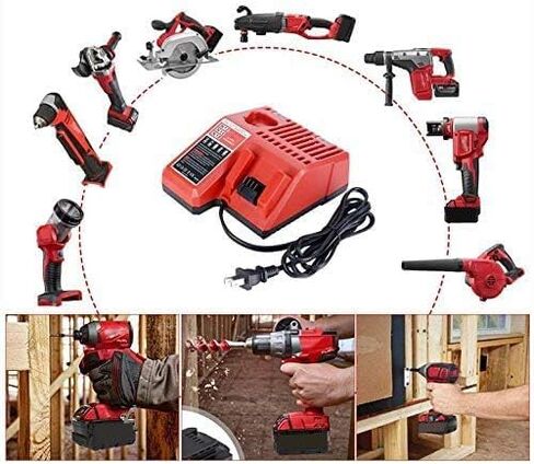 M18 & M12 Rapid Charger Replacement for Milwaukee 48-59-1812 12V&18V XC Lithium Ion Battery 48-11-1850 48-11-1840 48-11-1815 48-11-1828 in Saudi Arabia
