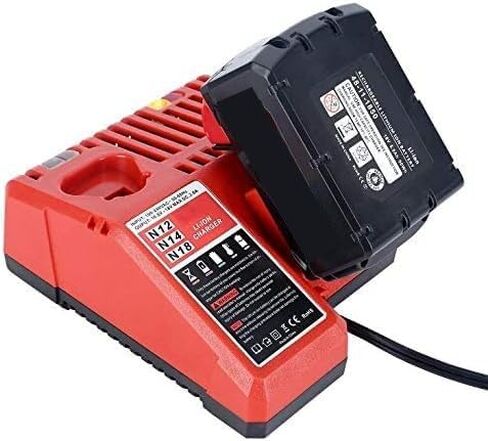 M18 & M12 Rapid Charger Replacement for Milwaukee 48-59-1812 12V&18V XC Lithium Ion Battery 48-11-1850 48-11-1840 48-11-1815 48-11-1828 in Saudi Arabia