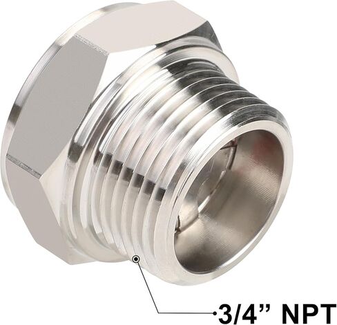 Hromee 3/4" NPT Male Oil Sight Gauge Hex Head Stainless Steel Oil Liquid Level Indicator Glass Window for Air Compressor Gearbox Pump Tank in Saudi Arabia