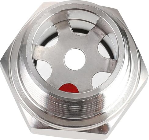 Hromee 3/4" NPT Male Oil Sight Gauge Hex Head Stainless Steel Oil Liquid Level Indicator Glass Window for Air Compressor Gearbox Pump Tank in Saudi Arabia