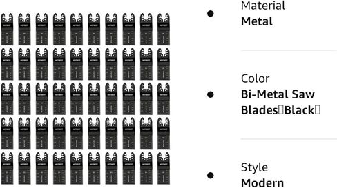 50 حزمة من شفرات منشار التذبذب BI-Metal Universal Metal / Wood/Iron Nails سريعة الفك متعدد الأدوات، تناسب Dewalt, Porter Cable Rockwell ,Makita, Black & Decker، بوش حرفية، متعددة in Saudi Arabia