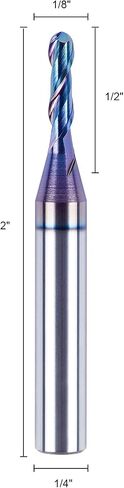 SpeTool 1/8" Ball Nose CNC Router Bits 1/4" Shank in Saudi Arabia