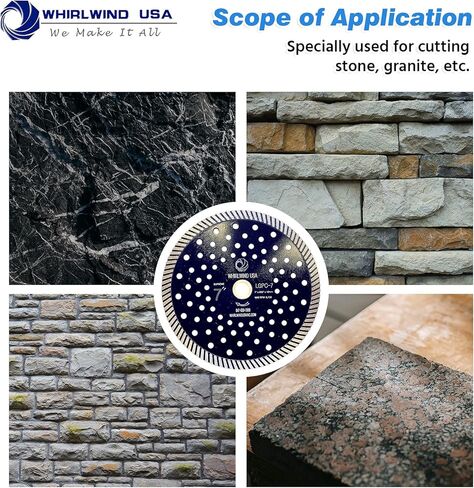 Whirlwind USA LGPC 7 بوصة شفرات ألماس ذات حافة مستمرة توربو ممتازة للجرانيت (بيع المصنع مباشرة) (7 بوصة) in Kuwait