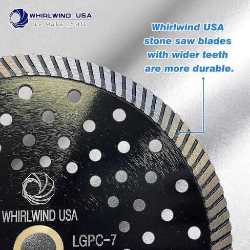 Whirlwind USA LGPC 7 بوصة شفرات ألماس ذات حافة مستمرة توربو ممتازة للجرانيت (بيع المصنع مباشرة) (7 بوصة) in Kuwait