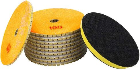 ZXHAO 4 "حصى 100 منصات تلميع الجرانيت الماسي الرطب (10+1) قطع in Kuwait