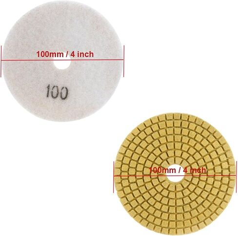 ZXHAO 4 "حصى 100 منصات تلميع الجرانيت الماسي الرطب (10+1) قطع in Kuwait