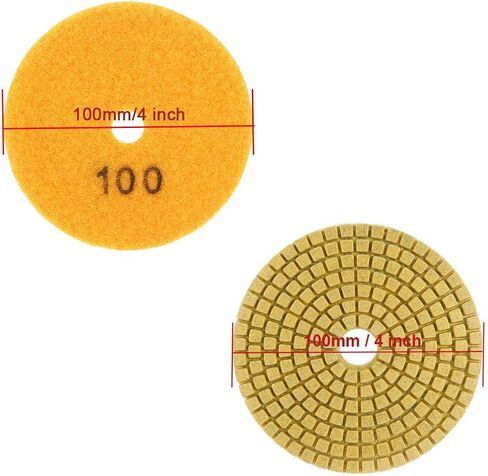 ZXHAO 4 "حصى 100 منصات تلميع الجرانيت الماسي الرطب (10+1) قطع in Kuwait