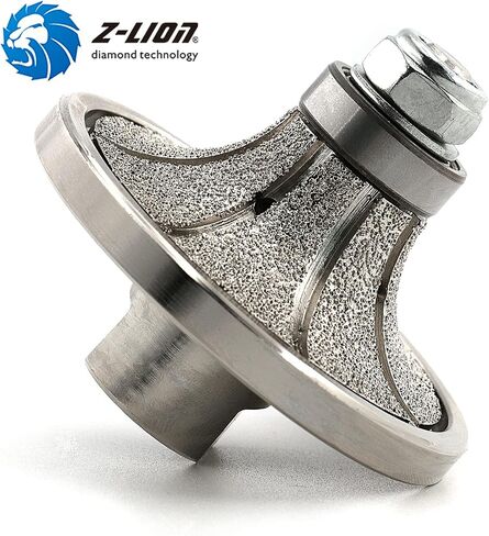 Z-LION B10 3/8" Diamond Hand Profile Wheel Router Bit Half Profiler Wheel for Granite Concrete Marble Edge with 5/8"-11 Thread in Saudi Arabia