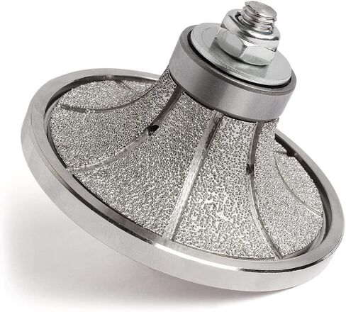 Z-LION B10 3/8" Diamond Hand Profile Wheel Router Bit Half Profiler Wheel for Granite Concrete Marble Edge with 5/8"-11 Thread in Kuwait