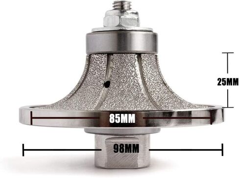 Z-LION B10 3/8" Diamond Hand Profile Wheel Router Bit Half Profiler Wheel for Granite Concrete Marble Edge with 5/8"-11 Thread in Kuwait