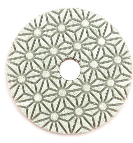 Z-LION 4" Inch Wet 3 Step Diamond Polishing Pad Abrasive Disc for Granit Marble Concrete Flexible Grinding in Kuwait