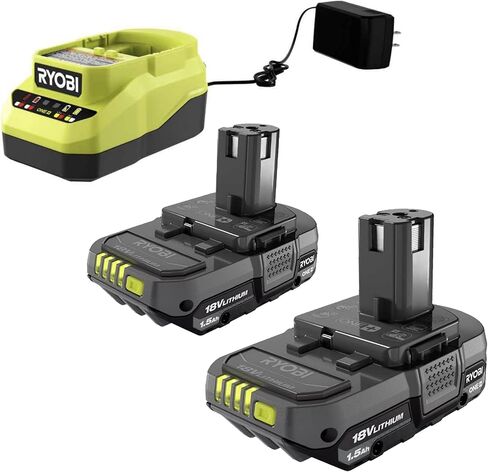 RYOBI 18V Cordless 2-Tool Combo Bundle with Drill & Circular Saw, (2) 1.5 Ah Batteries, Charger, Tool Bag, Impact Rated 20 Piece Drill Bit Set, Plus Buho Drill Holster and Buho Zipper Tool Pouch in Kuwait