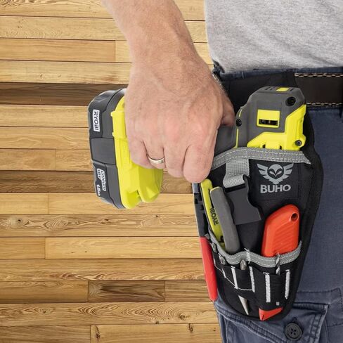 RYOBI 18V Cordless 2-Tool Combo Bundle with Drill & Circular Saw, (2) 1.5 Ah Batteries, Charger, Tool Bag, Impact Rated 20 Piece Drill Bit Set, Plus Buho Drill Holster and Buho Zipper Tool Pouch in Kuwait