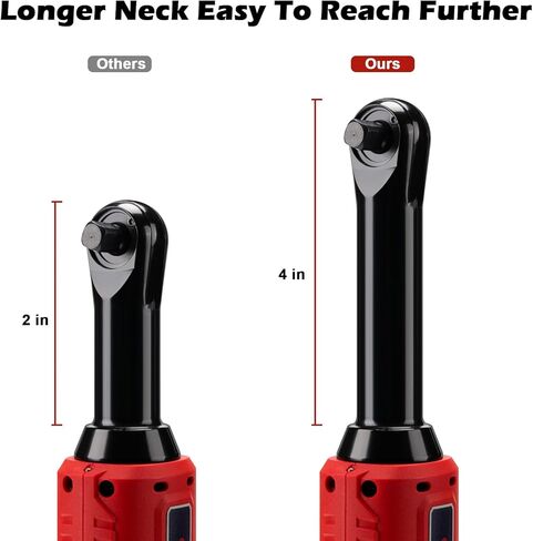 مجموعة مفاتيح ربط سقاطة كهربائية لاسلكية 3/8 بوصة من Lepmerk، مع عزم دوران أطول 4 بوصات، 20 فولت، 450 دورة في الدقيقة، 44.5 قدم رطل/60 نيوتن متر، طقم مفتاح ربط سقاطة كهربائي مع شاحن سريع لمدة ساعة واحدة و9 مقابس in Kuwait