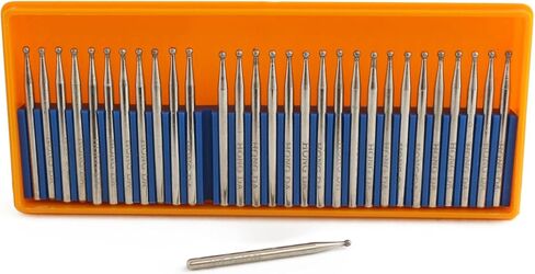 JINGLING Spherical Diamond Grinding Head 2mm Ball Burrs Shank 1/8" Inch Shank for Dremel Tool Accessories Pack of 30Pcs in Saudi Arabia