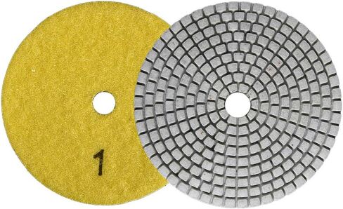 GoYonder 4 Inch Wet or Dry Diamond Polishing Pads Set of 3pcs, Stone Granite Polish Pad Kit 50-6000 Grit Polishing Pad for Grinder, Polisher, Drill, 105mm Marble Polishing Pad in 3 Steps in Saudi Arabia