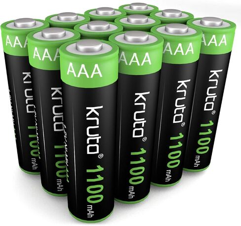 Kruta Solar Lights Batteries AAA 1100mah High Capacity 1.2V Ni-MH Rechargeable AAA Solar Battery for Outdoor Solar Lights, Battery String Lights, TV Remotes (Pack 8)… in Kuwait
