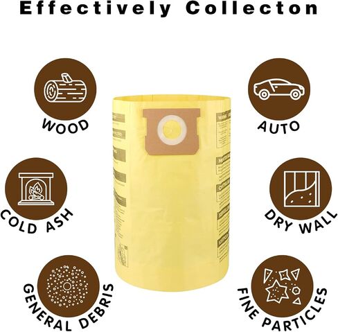 بديل لحقيبة مجموعة Shop-Vac 91964 Type D All Round Plus سعة 4 جالون عالية الكفاءة (3 عبوات) in Saudi Arabia