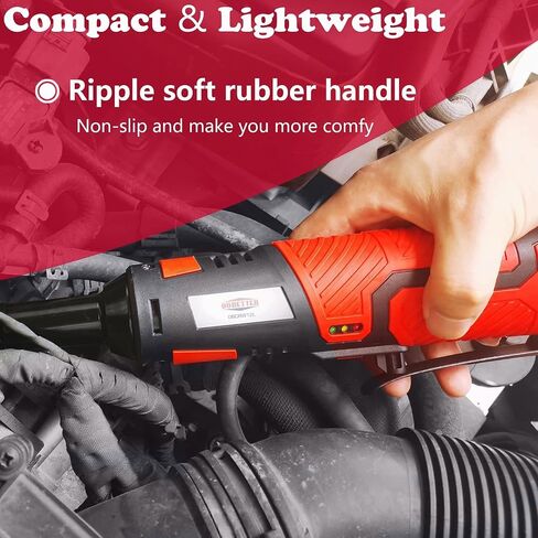 Electric Ratchet Wrench 3/8 Cordless Ratchet Wrench Set, Extended 55 N·m Battery Powered Ratchet Tool with 1 Hand Tool, 7 Sockets, 2 Screwdrivers, 1 Extender, 1/4" Adapter Dobetter-DBCRW12L in Saudi Arabia