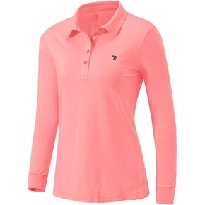 Rdruko Women's Long Sleeve Polo Golf Shirts Casual Sports T-Shirts