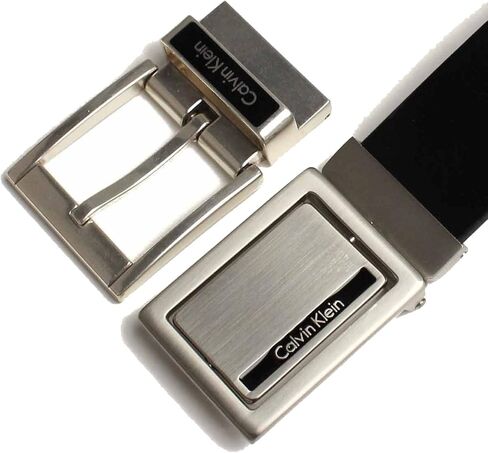 Calvin Klein 3 Piece Men's Reversible Brown/Black Belt Accessories Set with 2 Buckles in Saudi Arabia