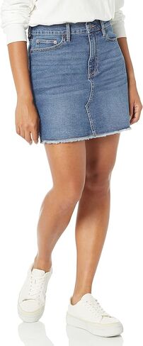Calvin Klein Women's Jean Aline Short Skirt with Raw Edge Classic Demin in Saudi Arabia