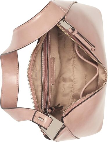 Calvin Klein Holly Top Zip Shoulder Bag, Rosewood in Saudi Arabia