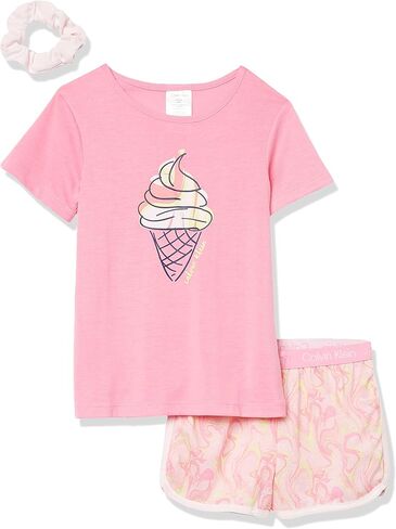 Calvin Klein girls Kids Top and Bottom Pajama Sleep Set Wear in Saudi Arabia