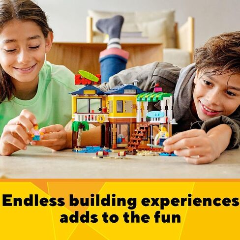 LEGO Creator 3in1 Surfer Beach House 31118 Building Toy Set for Kids, Boys, and Girls Ages 8+ (564 Pieces) in Saudi Arabia