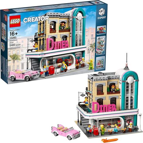 LEGO Creator Expert Downtown Diner 10260 Building Kit, Model Set and Assembly Toy for Kids and Adults (2480 Pieces) in Saudi Arabia